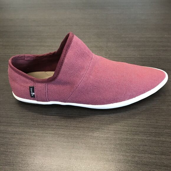 Sanuk Katlash Red Burgundy Fabric Slip On Flat Sneaker Shoes Pointed Toes US 5 - Picture 3 of 16